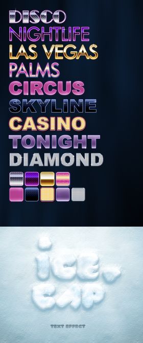 金属文字闪耀效果字体图层样式