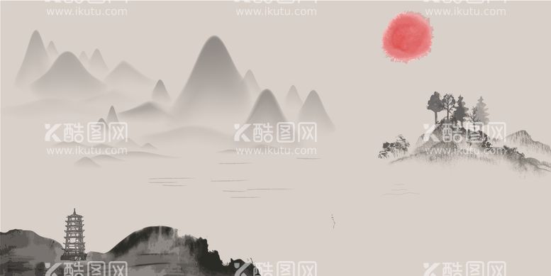 编号：09142310080757504078【酷图网】源文件下载-水墨画