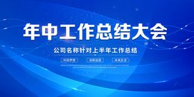 年中企业总结大会宣传展板
