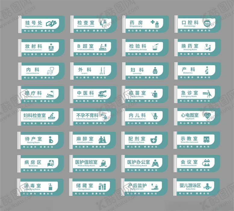 编号：47983310230826213781【酷图网】源文件下载-医院VI导视导视牌
