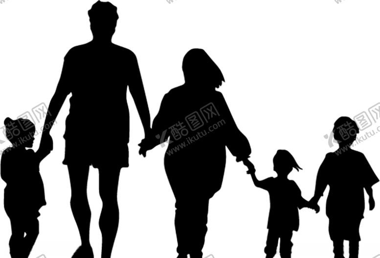 编号：27510709222306021710【酷图网】源文件下载-一家人剪影