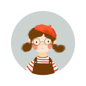 小女孩卡通画
