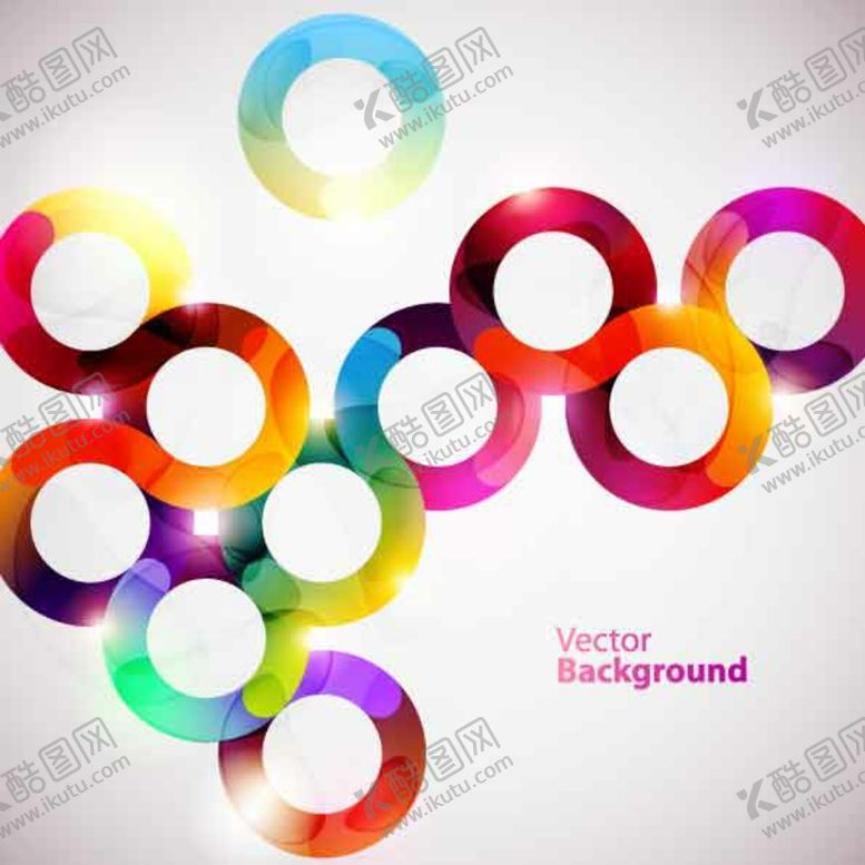 编号：85286410212114166925【酷图网】源文件下载-环圈立体彩色图形背景设计