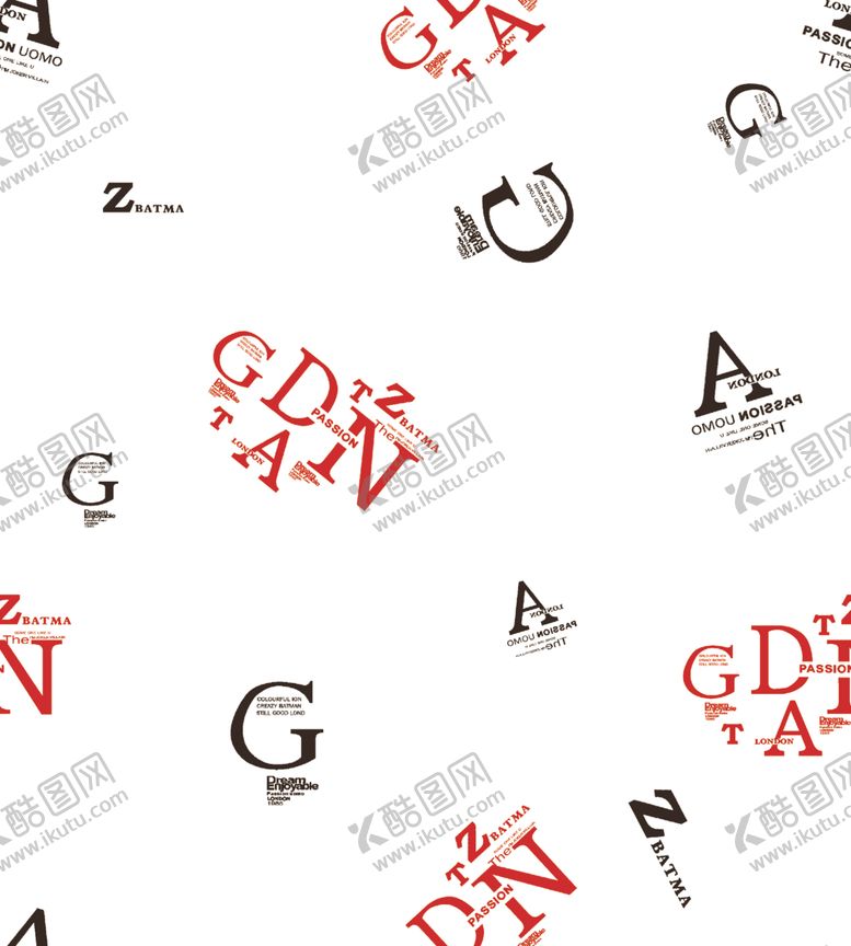 编号：12320209230529054995【酷图网】源文件下载-扎染彩色字母男