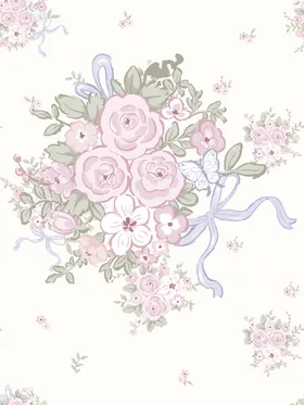 小碎花色块手绘大牌玫瑰