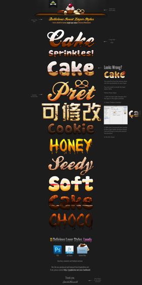 甜品字体