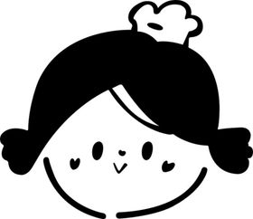 卡通女孩清新简笔烘焙