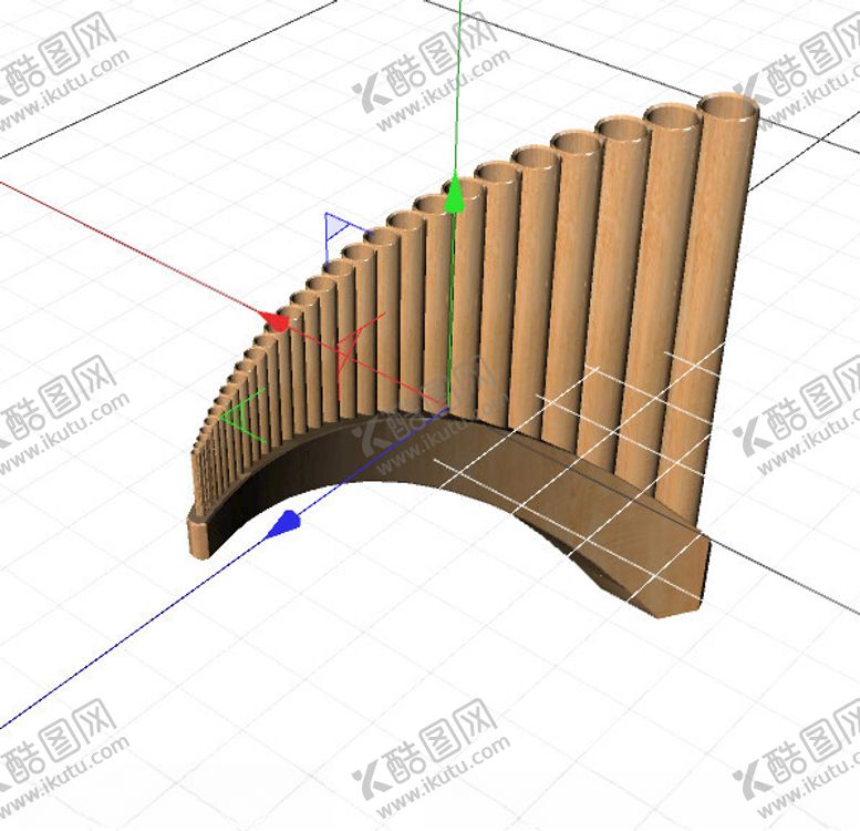 编号：42624602201833001343【酷图网】源文件下载-C4D模型笛子