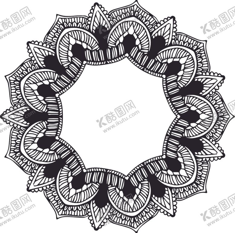 编号：44837509091324149310【酷图网】源文件下载-曼陀罗花纹