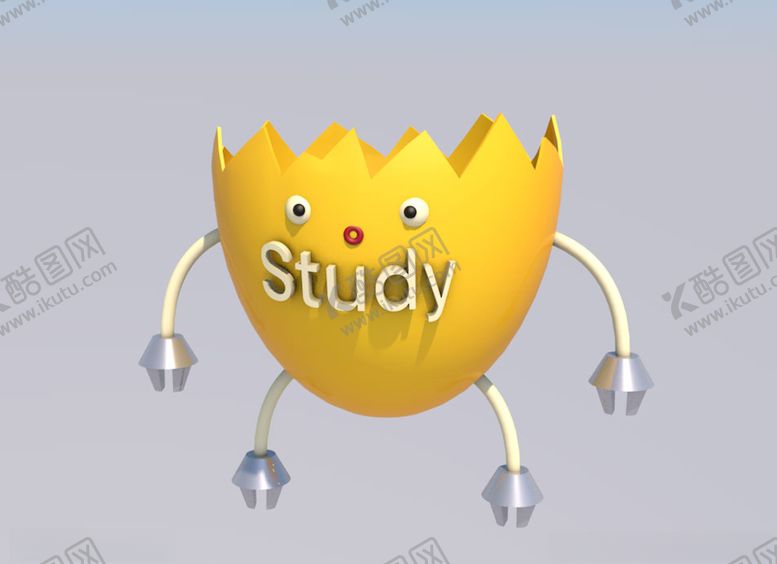 编号：23441709172248516494【酷图网】源文件下载-C4D蛋壳人建模图