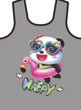 卡通熊猫素材女装男装