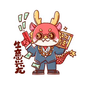 卡通龙形象明信片年贺年海报台历