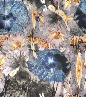 数码荷叶蜻蜓底纹花