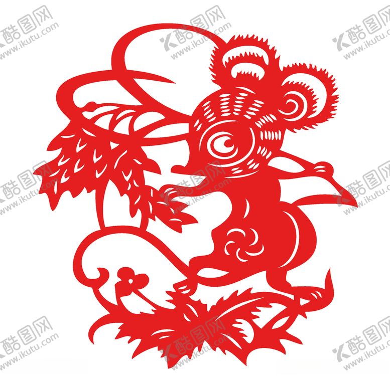 编号：68078309272351496333【酷图网】源文件下载-鼠年剪纸风格