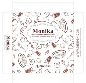 蛋糕盒美味旅行包装平面图