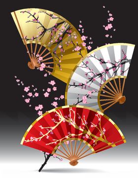 日本折扇矢量素材