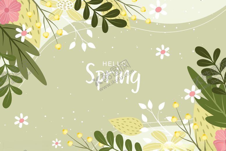 编号：38264004041534071616【酷图网】源文件下载-春日花卉背景图