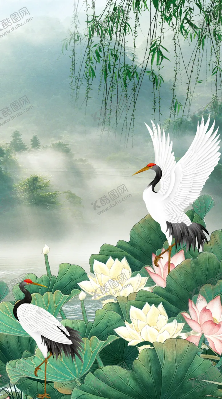 编号：12899404250521017811【酷图网】源文件下载-荷花玄关