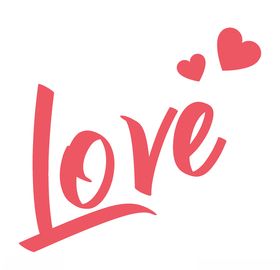 love爱心艺术字体七夕