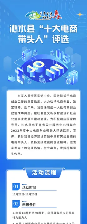 蓝色科技企业宣传h5长图海报