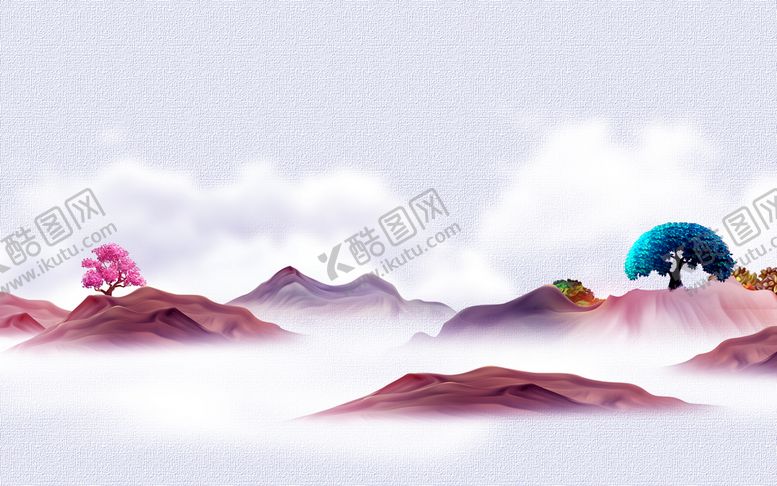 编号：80246509131957457859【酷图网】源文件下载-水墨山水画江山多娇新中式