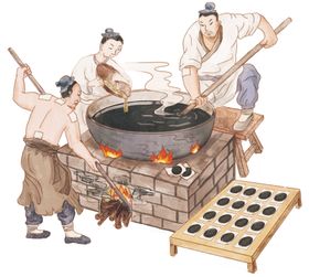 中国风古代人物美食餐饮文化