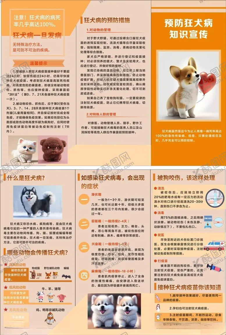 编号：57899602270201344177【酷图网】源文件下载-预防狂犬病知识宣传