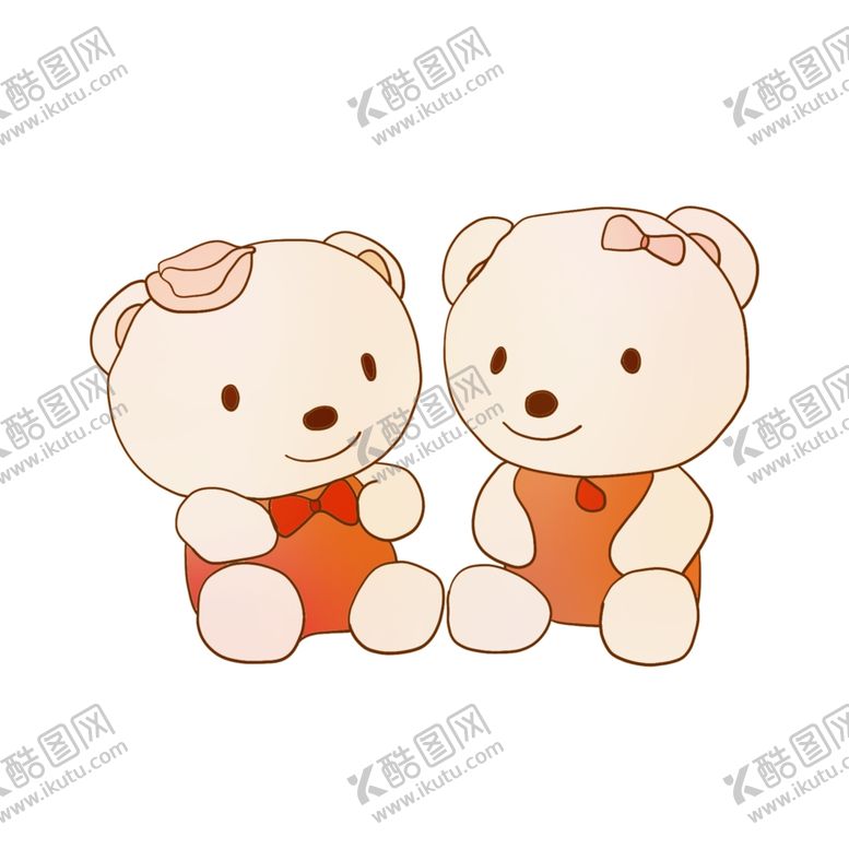 编号：54376006252009221364【酷图网】源文件下载-情侣熊图片