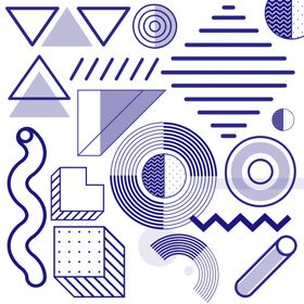 几何抽象图案设计元素