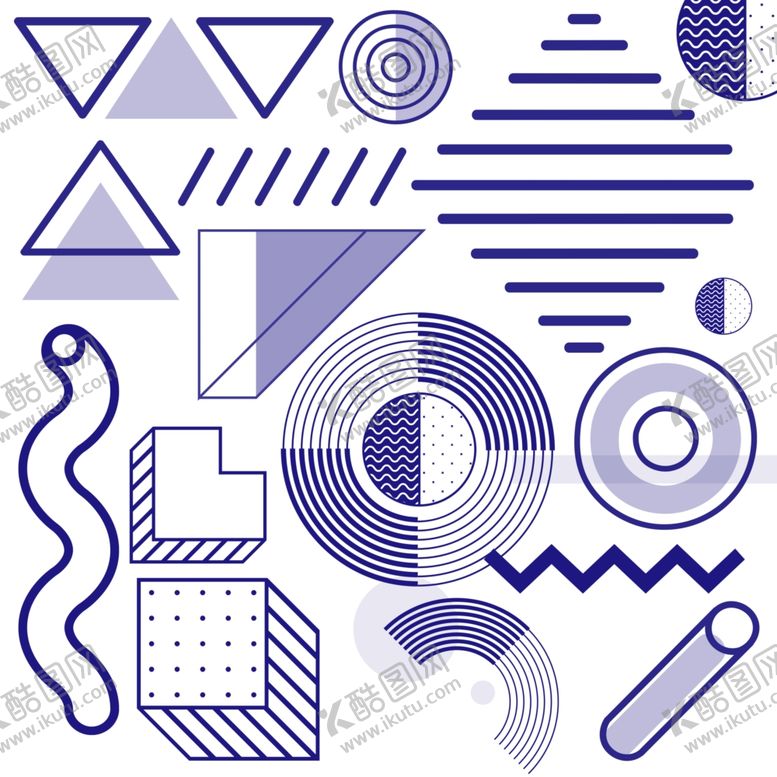 编号：35679404050932429273【酷图网】源文件下载-几何抽象图案设计元素