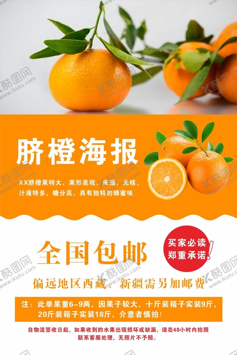编号：49363210251306396629【酷图网】源文件下载-脐橙海报