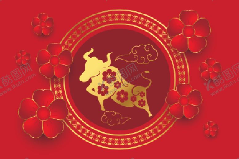 编号：26820304212112015606【酷图网】源文件下载-牛新年展板背景