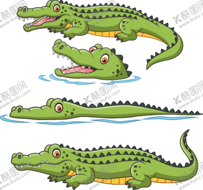 编号：96385912100618254768【酷图网】源文件下载-卡通鳄鱼