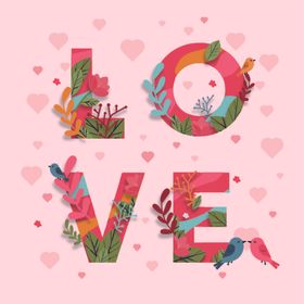 心形LOVE婚庆情人节新典礼造型爱
