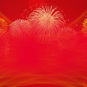 新年元旦烟花海报