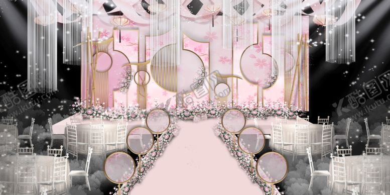 编号：70428109262337116243【酷图网】源文件下载-粉色婚礼场景