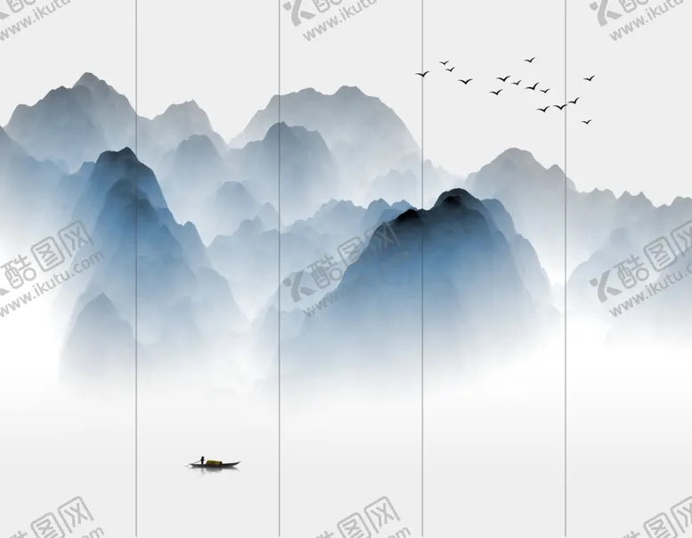 编号：72359009122128460546【酷图网】源文件下载-意境水墨山水画