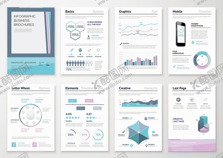 编号：96096904032150581572【酷图网】源文件下载-多样商务图表模板展示