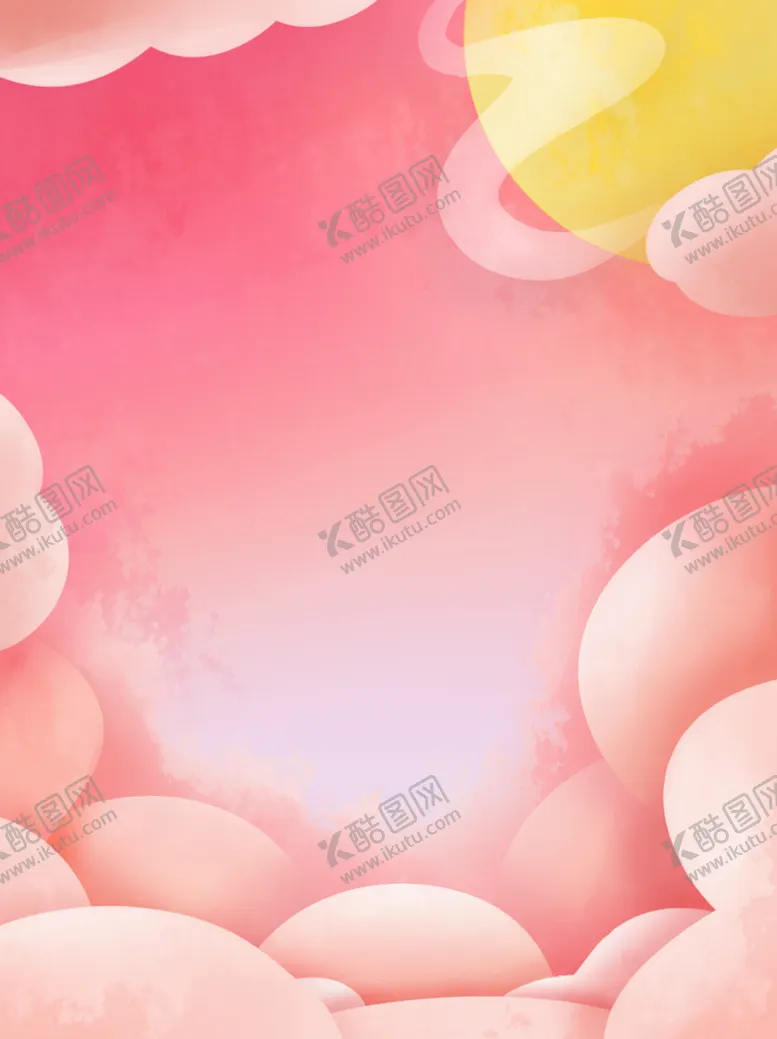 编号：34055310280333148689【酷图网】源文件下载-粉色云朵背景