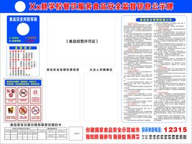 食品安全监督信息公示牌