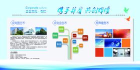 公司企业简介文化墙贴宣传展板