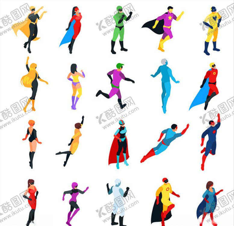 编号：33350810020054358060【酷图网】源文件下载-卡通披风超人素材图片