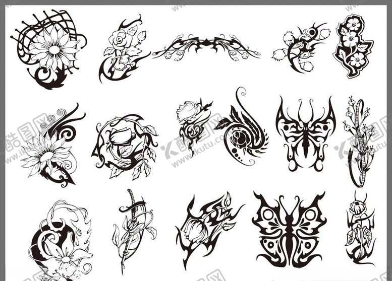 编号：56342710141156108021【酷图网】源文件下载-时尚花纹艺术花边植物花纹