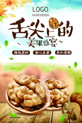 坚果干货展板年货天猫