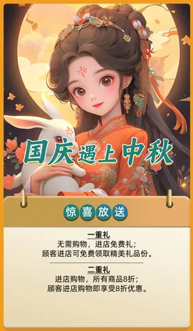 中秋节海报封面展板背景