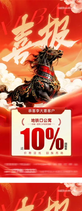 地产热销喜报TOP海报