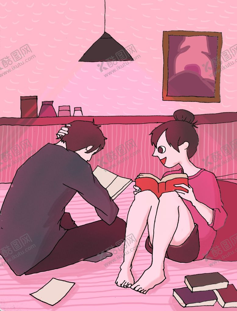 编号：32098010231219243596【酷图网】源文件下载-情侣插画