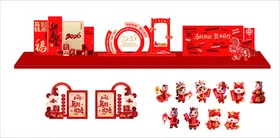 喜庆红色新年装饰摆件