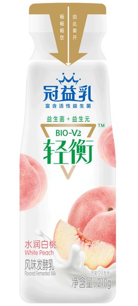 蒙牛冠益乳轻衡水润白桃210g