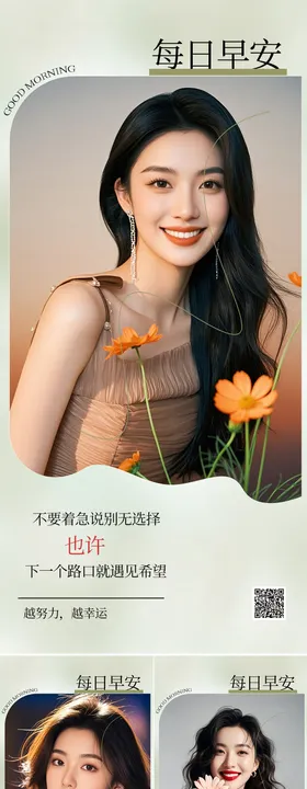 医美早安人物系列海报